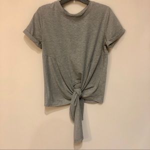 Boutique Grey Short Sleeve Tie T-shirt Small